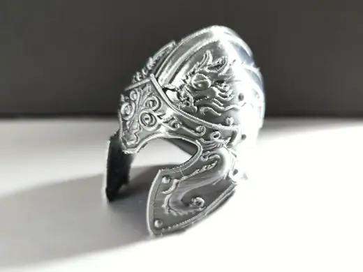 Medieval knight's helmet ornament