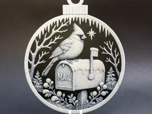 Christmas Ornament Bauble Decor Winter Cardinal