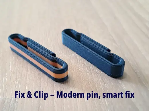 Fix & Clip - Épingle pour porte-badge ou autre