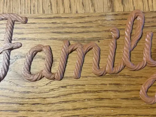 Family Sign Rope Wall or Shelf Decor