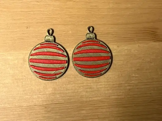 christmas bauble earrings
