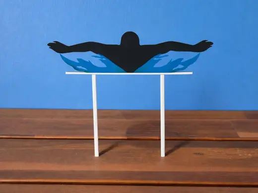 Swimming Cake Topper Butterfly