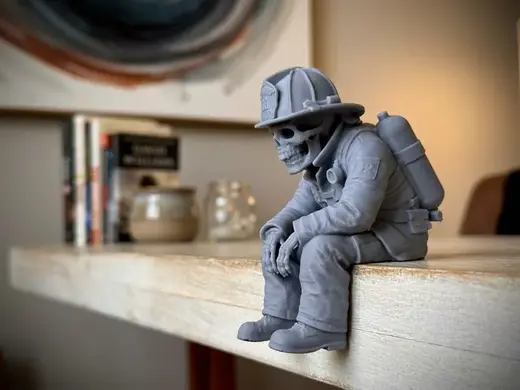 Ledge SkulZ - Edge Sitting Firefighter Skull!