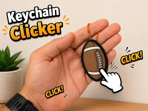 American football ball fidget clicker toy