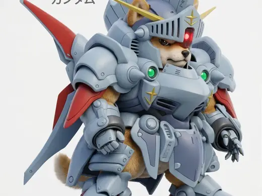 Knight Gundog – Chibi Mecha Shiba Warrior
