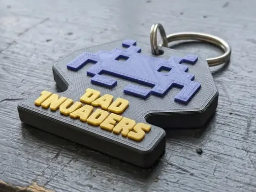 Porte-clés Retro Dad Invaders