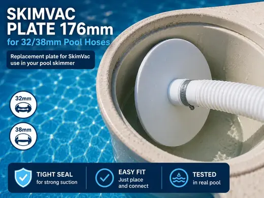 176mm SkimVac Plate for 32/38mm Pool Hoses