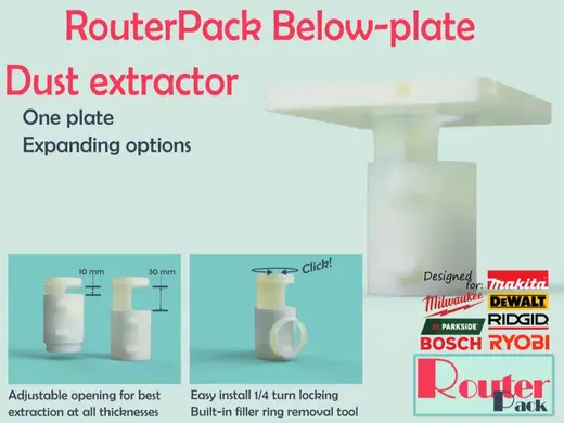 RouterPack Below Plate Dust Extraction