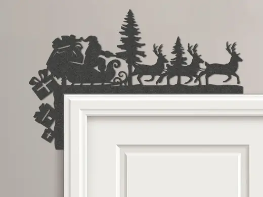 Here Comes Santa Door Corner Topper