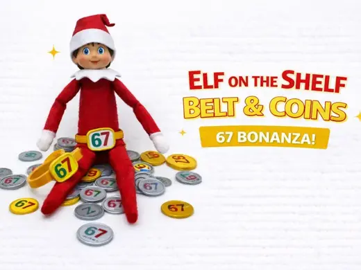 Elf on the Shelf “67” Belt & Coin Bundle