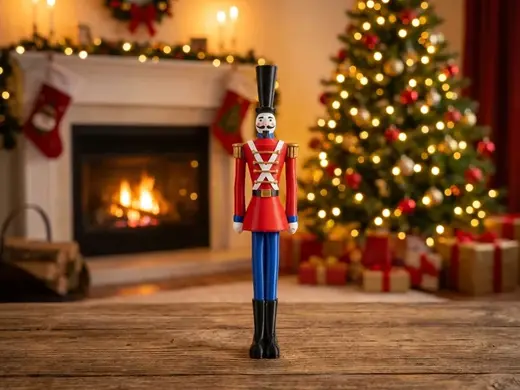 Tall Thin Nutcracker Doll Christmas Decor Figure