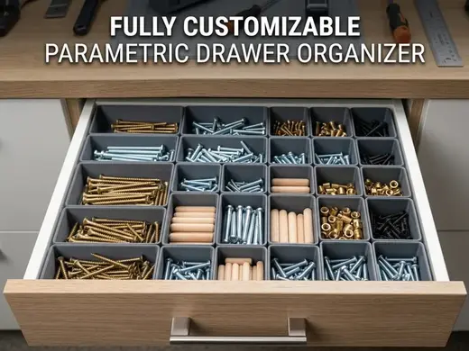 AnySize Parametric Drawer Organizer Customizable