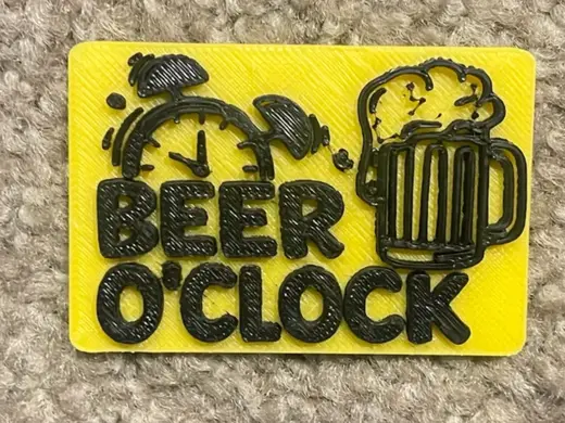 Beer Fridge Magnet / Sign - Beer O'Clock