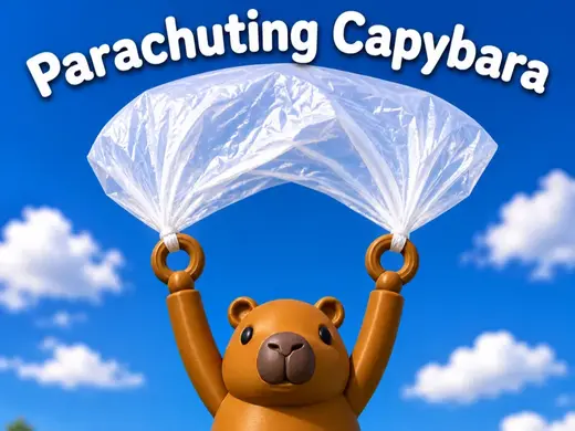 Parachuting Capybara