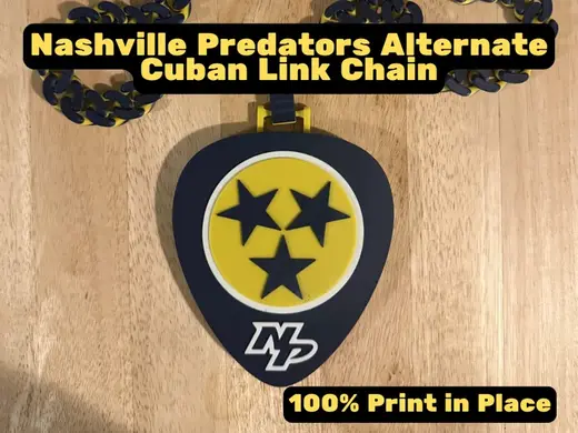 Nashville Predators Alternate Cuban Link Chain