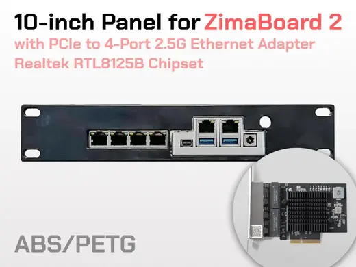 ZimaBoard 2 10” rack & PCIe to 4-Port 2.5G Adapter