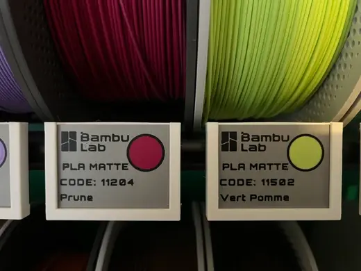 Etiquettes FR PLA Matte pour Support ikea billy