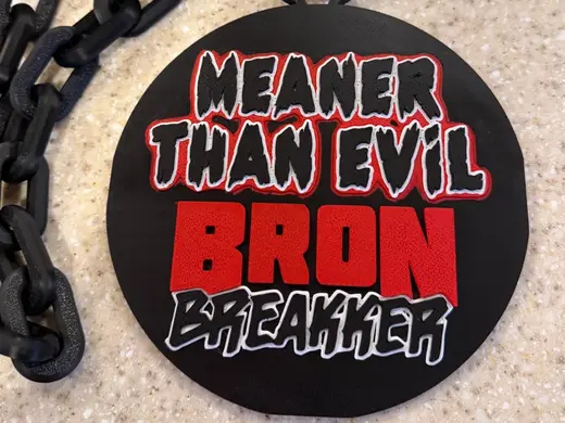 Bron Breakker WWE Hype fan chain necklace