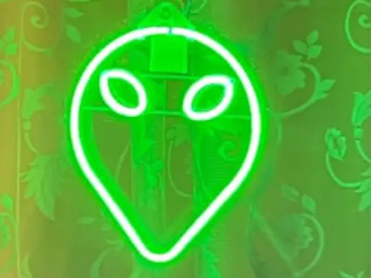 Neon LED Alien Sign
