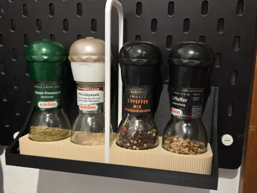 SKÅDIS Pegboard and Shelf for Spice Grinders