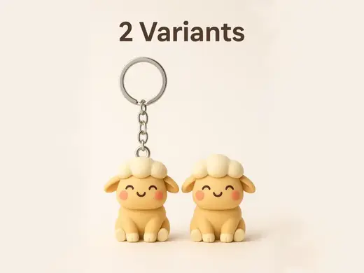 Kawaii Sheep Keychain (2 Variants)