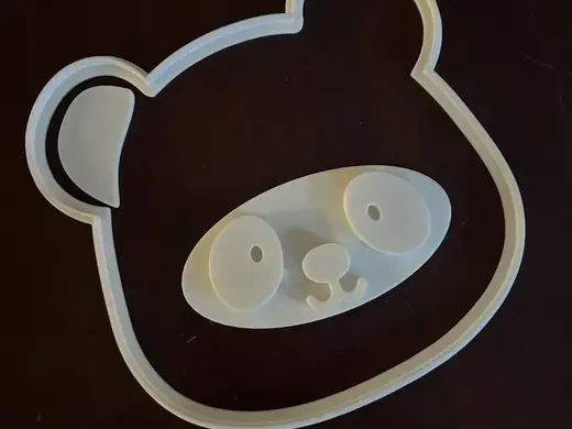 Panda cutter silhouette and face