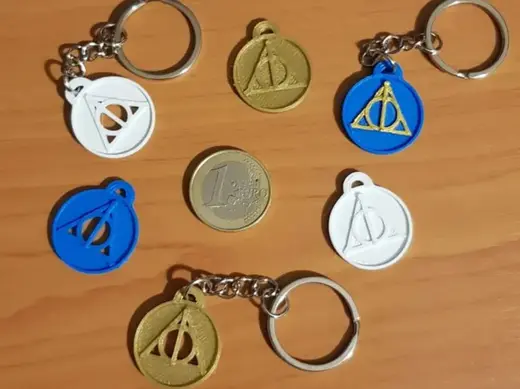 Keychain Token Cart Coin HP - Deathly Hallows