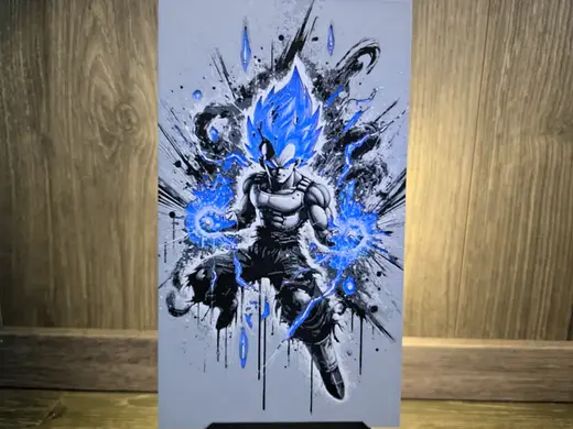 Hueforge Blue Glowing Vegeta - Dragonball