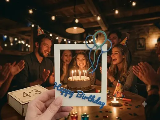 Polaroid Happy Birthday Frame