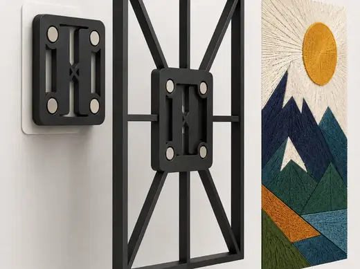 Customizable Magnetic Filament Painting Wall Mount