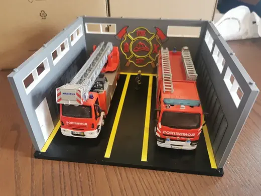 Display stand for miniatures 1:50 FIRE DEPT