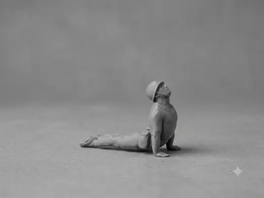 yogapose upward facing dog soldat