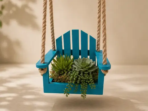 Hanging Swing Planter Chair – Multi-Use Ledge