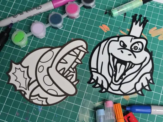 King Rool Piranha Plant Coloring Craft