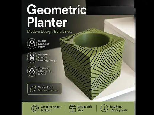 Modern Geometric Planter | Desk Organizer