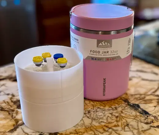 3ml vial insert for Hydrapeak food thermos