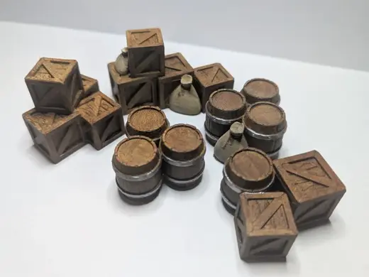 Wooden Crates and Barrels