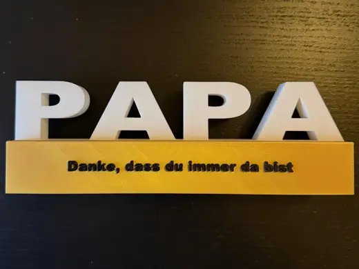 Vatertag Tischaufsteller PAPA mit Sockel