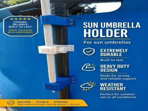 Sun umbrella holder for 42x27 INTEX frame