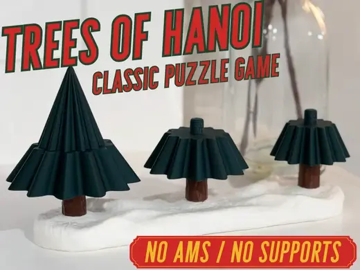 Trees of Hanoi - Stacking Puzzle & Holiday Decor