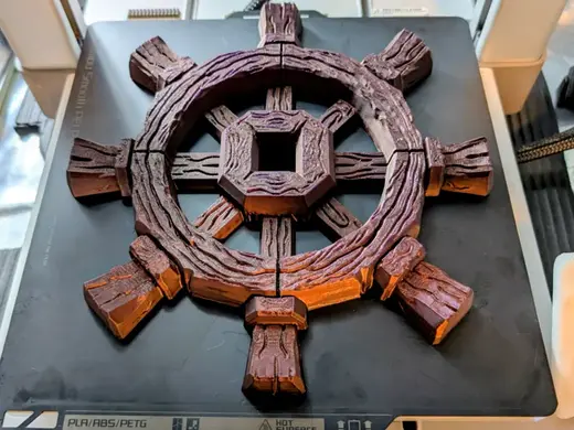 Driftwood Pirate Wheel Wall Sculpture
