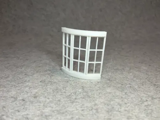 Dollhouse bow window miniature house