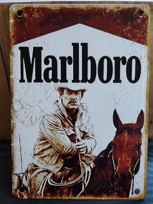 4-color HueForge Marlboro Cowboy Vintage Sign