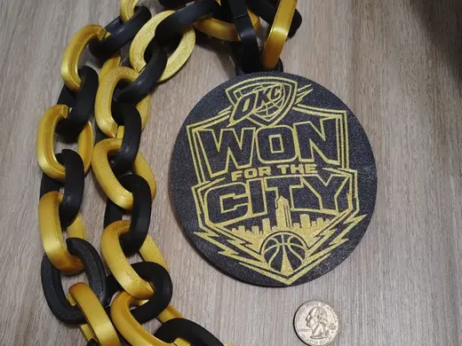 OKC Thunder Hype Chain Pendant