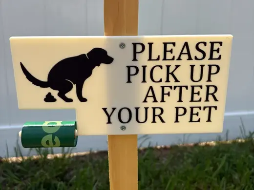 Clean Up After Pet Sign