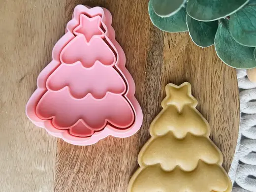 Christmas tree Cookie cutter + stamp