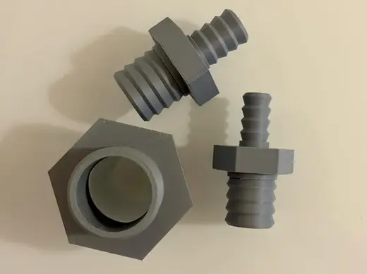 Raccordo tubo acqua pompa parametrico personalizza