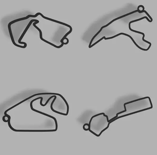 FORMULA 1 CIRCUIT KEYCHAIN COLLECTION -PORTACHIAVI