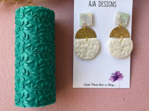 Leaf Pattern Polymer Clay Roller