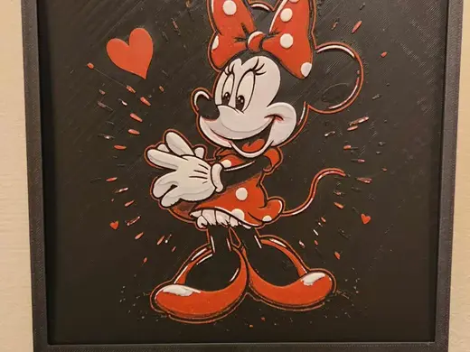 Hueforge Minnie Mouse 3 color 1 ams
